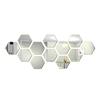 Mirror Surface Wall Stickers DIY Wall Stickers Removable Hexagonal Decorative Mirror Sheet KTY