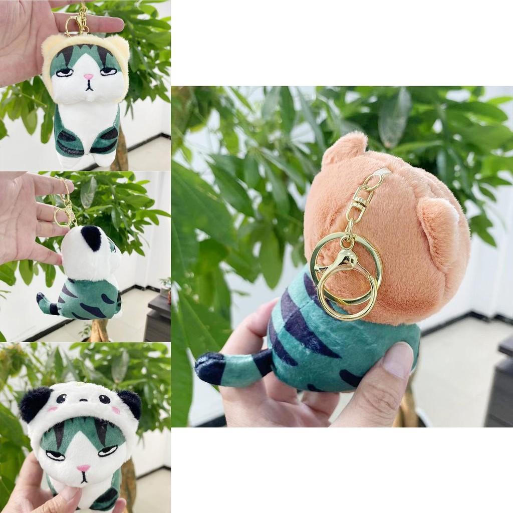 Charming Cat Plush Keychain Unique Cartoon Doll Soft Toy Backpack Pendant Gift Idea