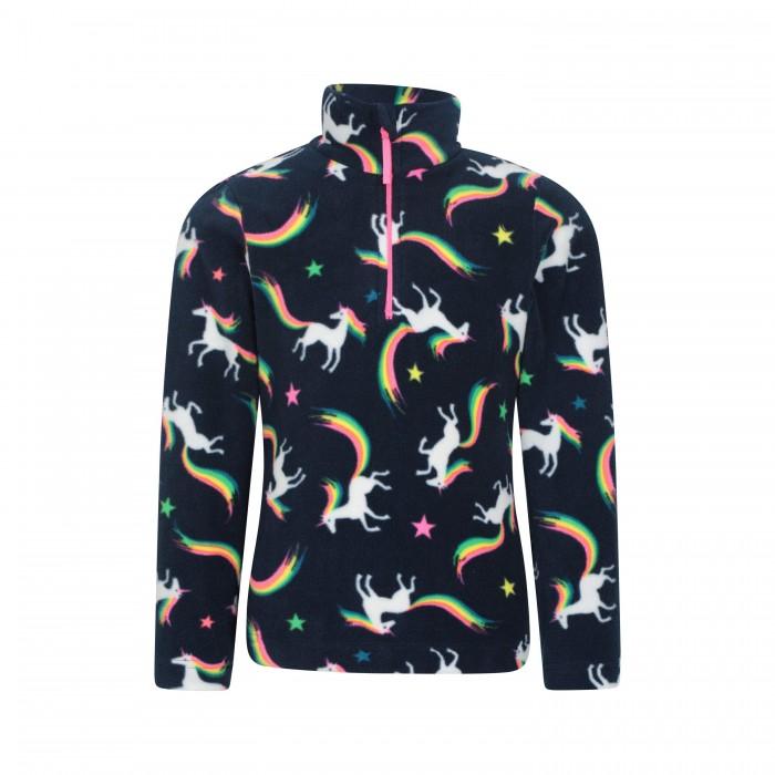 Mountain Warehouse Childrens/Kids Endeavour Unicorn Half Zip Fleece Top