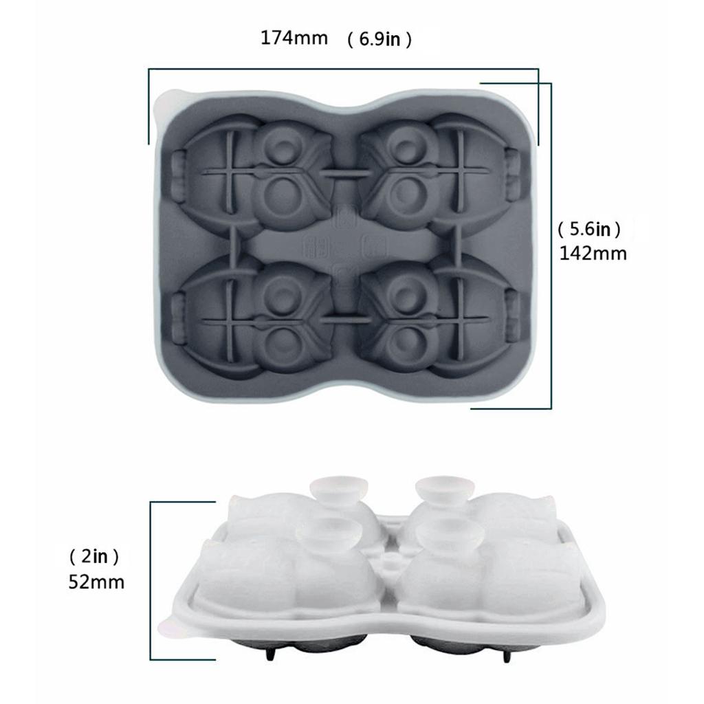 Многосекционная форма для льда в виде совы, животного, больших глаз, птицы, желе, конфет, шоколада, набор для выпечки, летнее мороженое, декор для торта, силиконовая форма