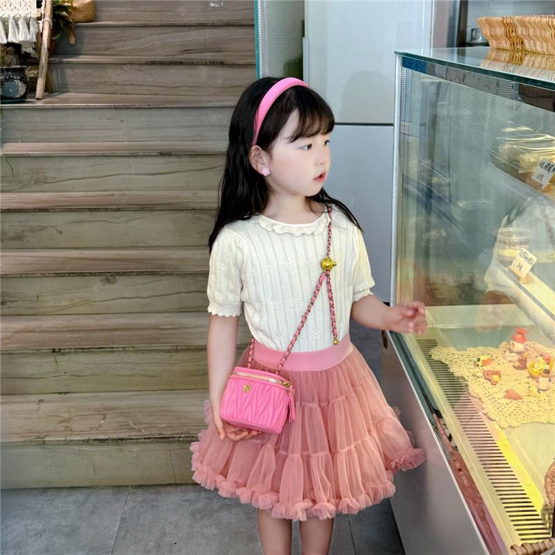 Flower Shape Lock Solid Color Single Shoulder Crossbody Bag Kids Gift Fashion