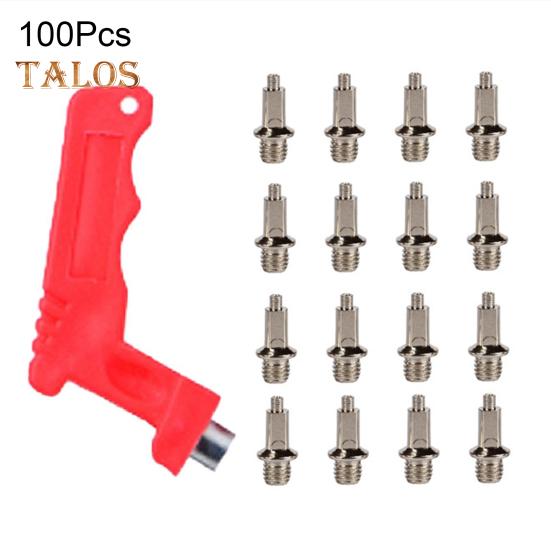 100 Pcs Track Spikes Carbon Steel Track And Cross Country Shoe Spikes with Spike Wrench for Sprinting Sports Running Shoes