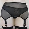 Retro High-Waist 6-Strap Garter Belt with Adjustable Metal Buckle - European & American Style Lingerie In Stock