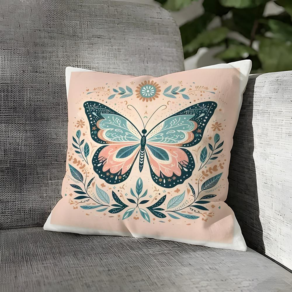 Colorful Plant And Insect Home Pillow Case Linen Pillows Case Cushions Case Sofa Pillows Case Decor Home