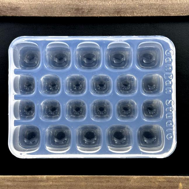 Прозрачная силиконовая палитра для нейл-арта - Квадратная форма и миксер, устойчивые к изменению цвета