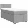 Box Spring Bed with Mattress Light Grey 80x200 cm Fabric