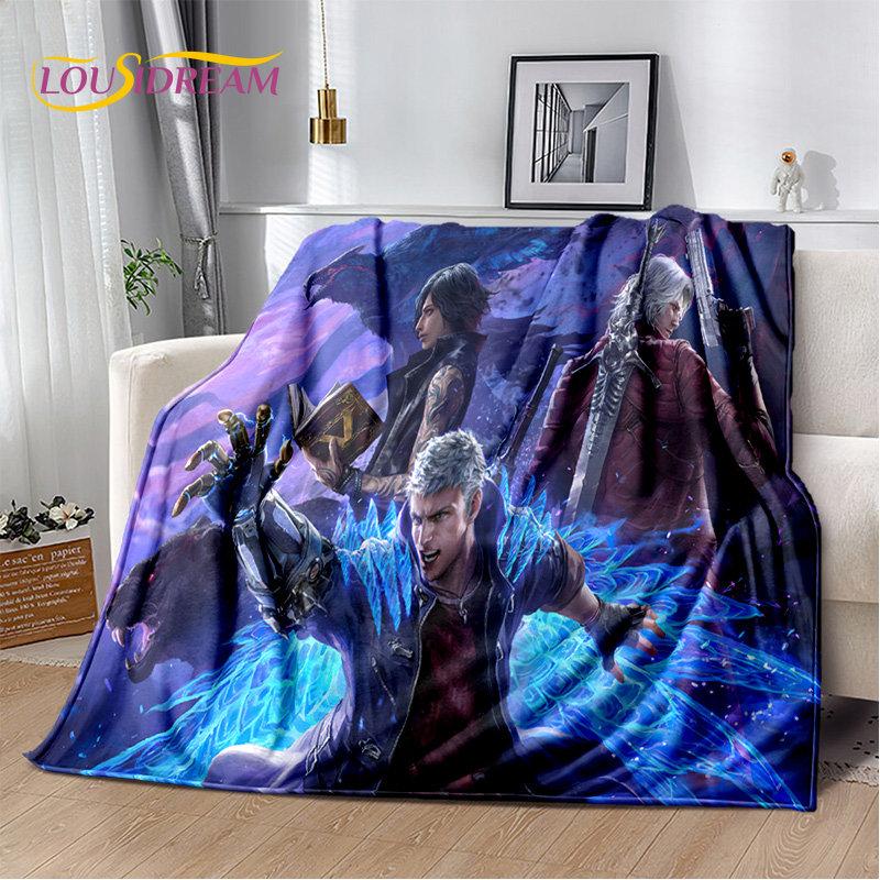 3D D-Devil May Cry DMC Game Gamer мягкое плюшевое одеяло, фланелевое одеяло, одеяло для гостиной, спальни, кровати, дивана, чехол для пикника