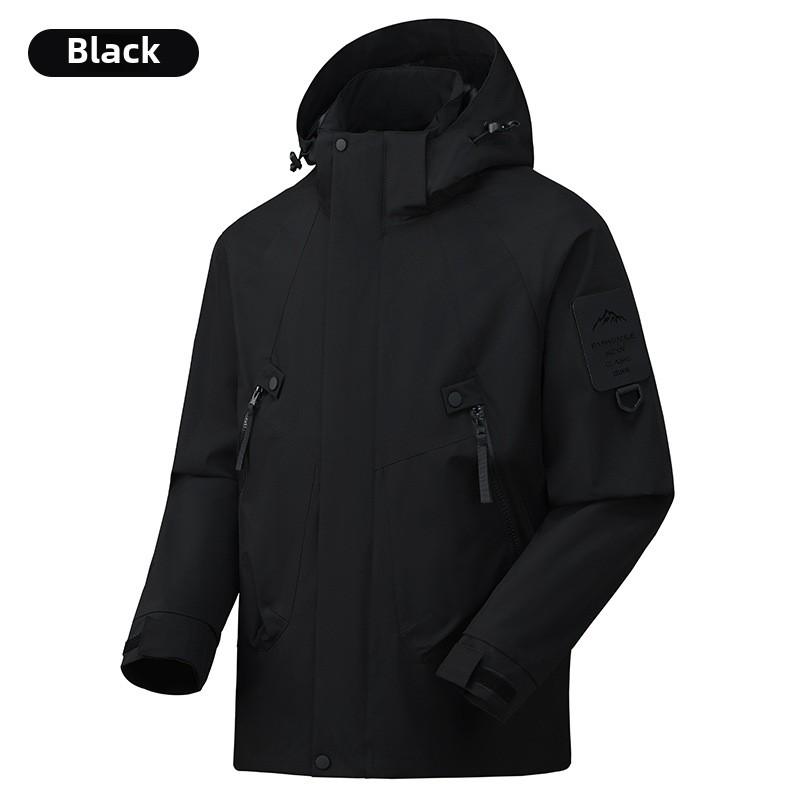 Cozy Up Men's Hooded Softshell Jacket Lightweight Waterproof Fleece Lined Windbreaker Rain Jacket Winter Outdoor Hiking