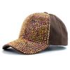 Новая женская кепка с бриллиантовой инкрустацией, простая простая бейсболка, женская регулируемая повседневная уличная модная кепка, модная кепка