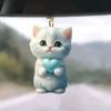 Acrylic Blue New Cat Car Charm Delightful Cartoon Design Adorable Ornament Vehicle