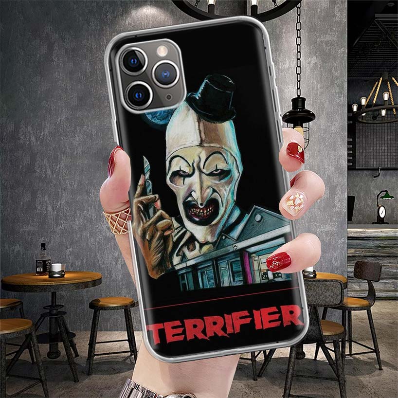 Чехол для телефона Ужасы Террифаер Мягкий для IPhone 11 17 Air 16E 16 Pro Max 15 + 14 Plus 13 Mini 12 Apple 7 SE 8 Fundas Coque 11