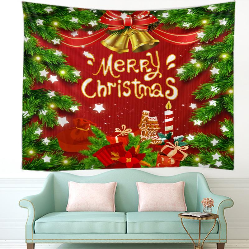Christmas Tapestry Festive Decor Home Living Room Bedroom Background Garden Posters for Outside Large Wall Hanging Beach Towel