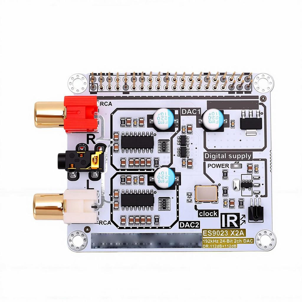Acogedor HiFi Converter Sound ES9023 Dual Decode I2S 192kHz DAC Expansion Rugged PCB and Analog Output Digital-to-Analog Card, Chip, Bus, 24-bit Box,