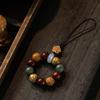 Charm Wooden Beaded Pendant Tibet Beads Lanyard Creative Car Key Ring  Backpack Decor