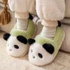 Хлопковая обувь осень и зима милая панда мальчики и девочки теплая домашняя одежда для дома и улицы детские пушистые тапочки сумка каблук