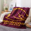 Brisbane Broncos  Print Flannel Blanket, High quality Comfortable for All Seasons, Home Decor, Warmth and Comfort