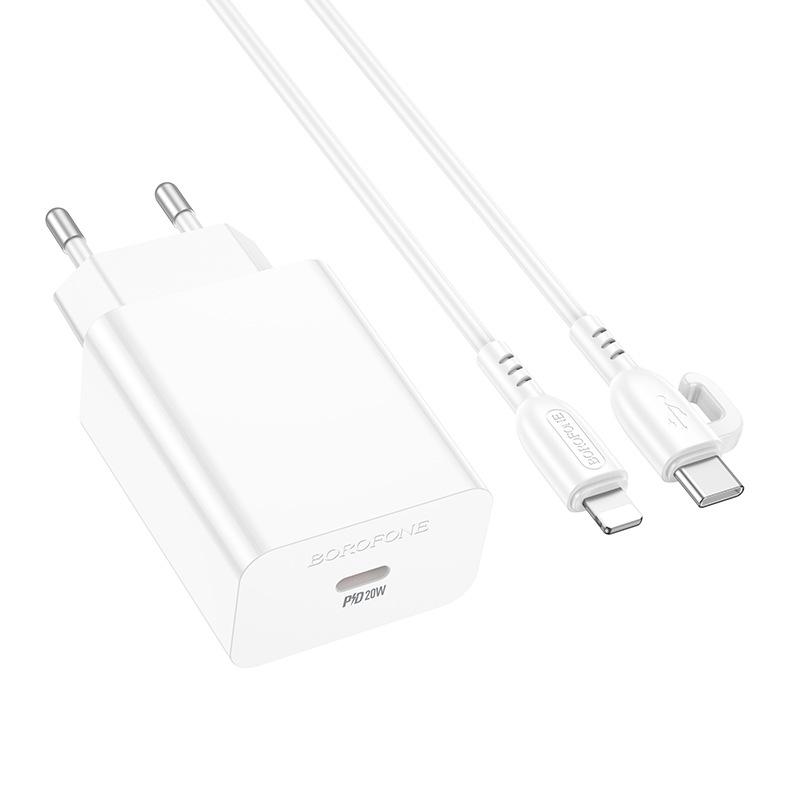 Borofone BA21A Pro PD20W EU Type-C Быстрое зарядное устройство для Apple