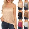 Plus Size Sequins Tops For Women Loose Sleeveless Tunic Shirts Dressy Business Casual Party Blouse