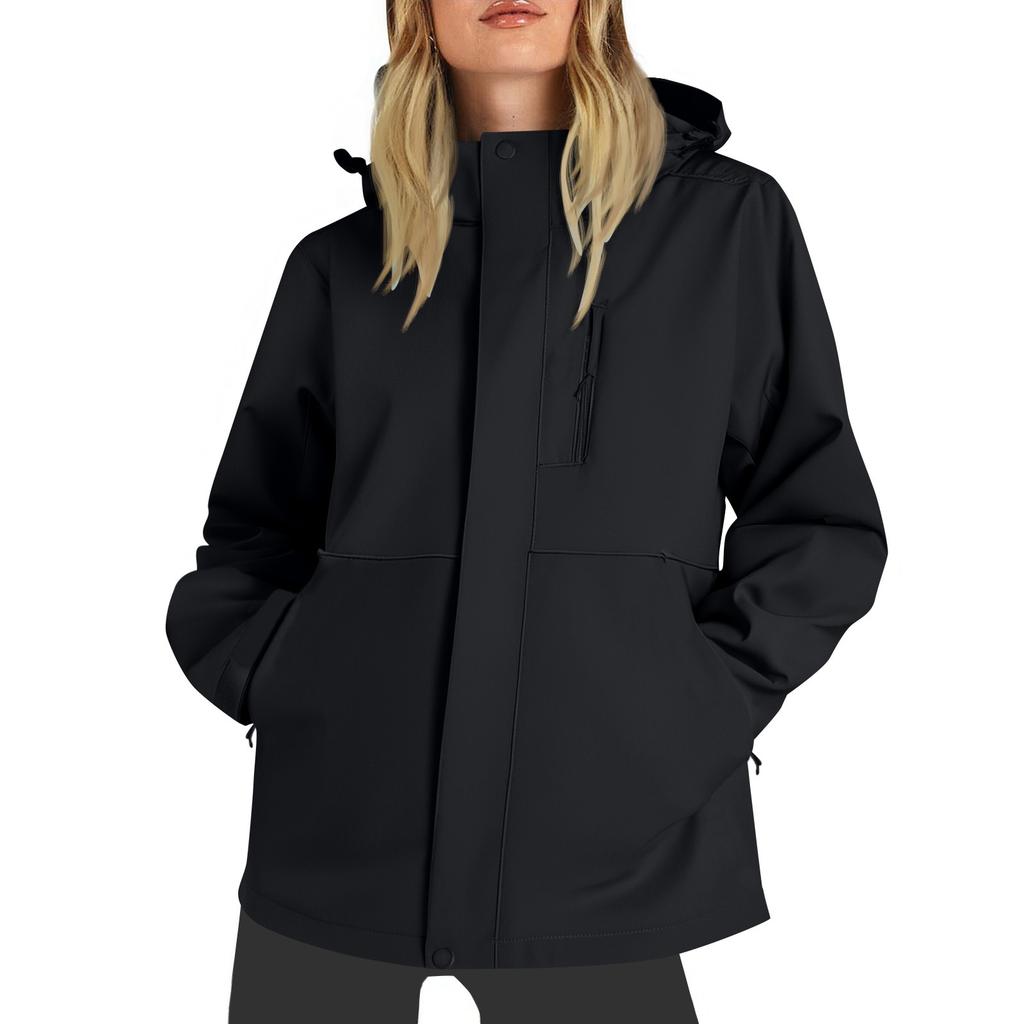 Женская однотонная полосатая дождевик на открытом воздухе плюс водонепроницаемый плащ с капюшоном ветрозащитный