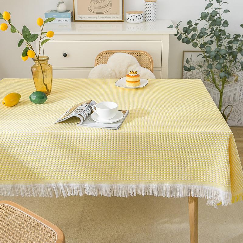 Wind Cotton And Linen French Tablecloth Small Round Table Light Luxury Birthday Photo White Japanese Tablecloth Dormitory Blanket