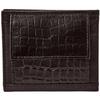Small Women' Wings Wallet Made of Genuine Leather Croco Black