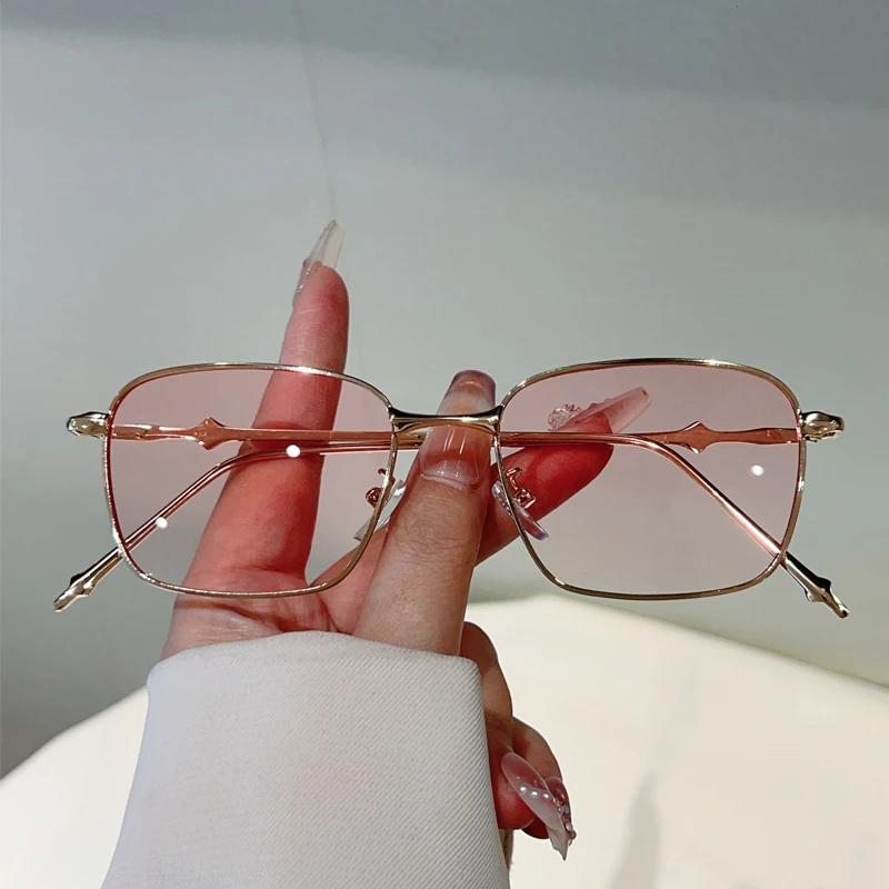 Винтажные квадратные солнцезащитные очки Мужские Ретро градиентные оттенки Женские Новые Модные Дизайнерские Роскошные брендовые Уличный декор Солнцезащитные очки