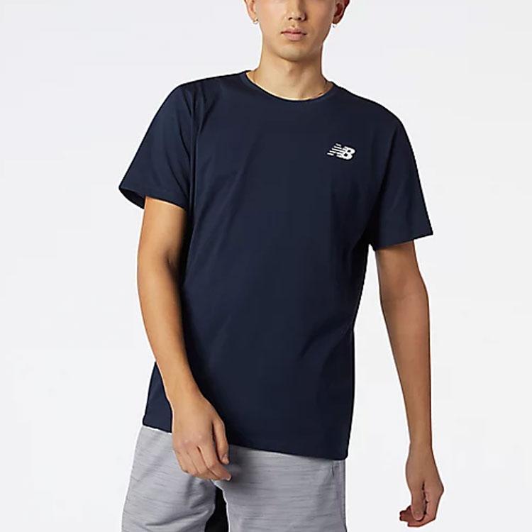 New Balance Футболка мужская темно-синяя AMT11070-ECL