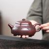 240 мл Исинский ручной работы фиолетовый глиняный чайник Креативный ручной резьбы узор с оленем Чайник Красивый чайник Бытовой китайский набор для чая из Цзыша