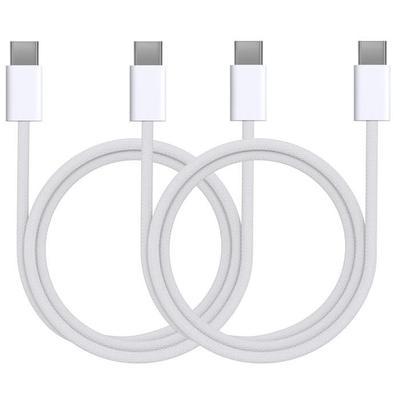 Кабель USB-C - Phonillico - Набор из 2 штук - Нейлоновая оплетка - 1 метр - Совместим с iPad Air/Pro 2024