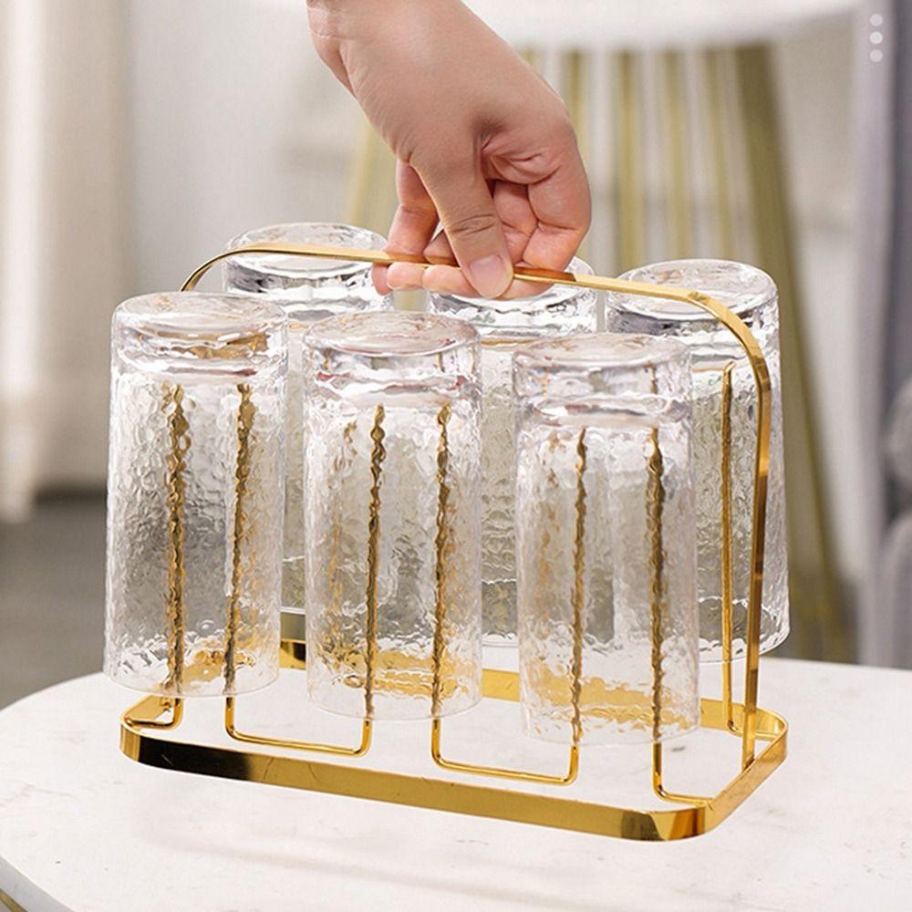 Минималистская железная сушилка для кружек, подставка для стеклянных чашек, полка для сушки бутылок на столешнице, полка для хранения для домашнего бара