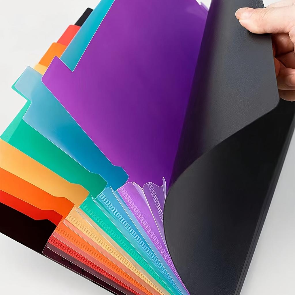 1 шт. Папка-органайзер для папок-аккордеон, цветная вставка, формат А4 - идеально подходит для школы, дома и офиса