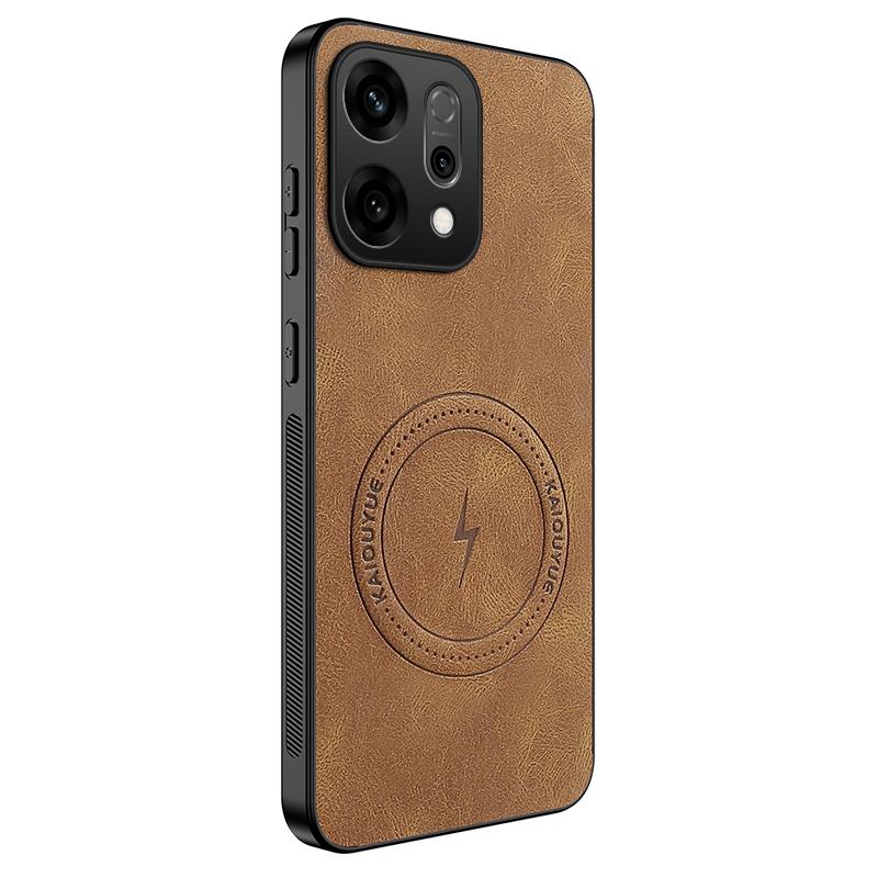 Для OPPO Reno 14 Роскошный Кожаный Чехол для Телефона Нового Стиля Для Oppo Reno 14 Магнитная Беспроводная Зарядка Ударопрочный Чехол Reno 14 Capa