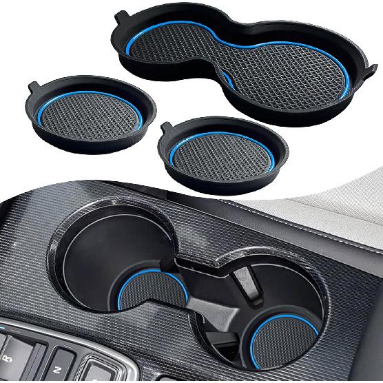 for Honda Civic Accessories 2026 2025 2024 2023 2022 Cup Holder Inserts Center Console Liner 3D Silicone Cup Holder Coaster Protector Mat Pad