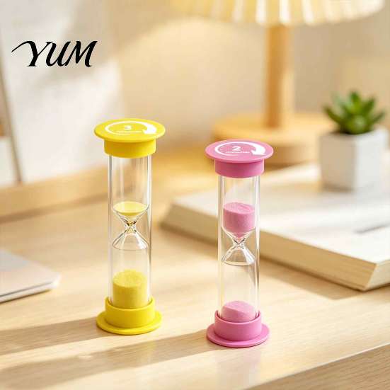 Durable Plastic Timer 2Pcs Colorful Hourglass Timers, Small Sand Clock 30s/1/2/3/5/10Mins Office Productivity Time Management Tool for Classroom Home
