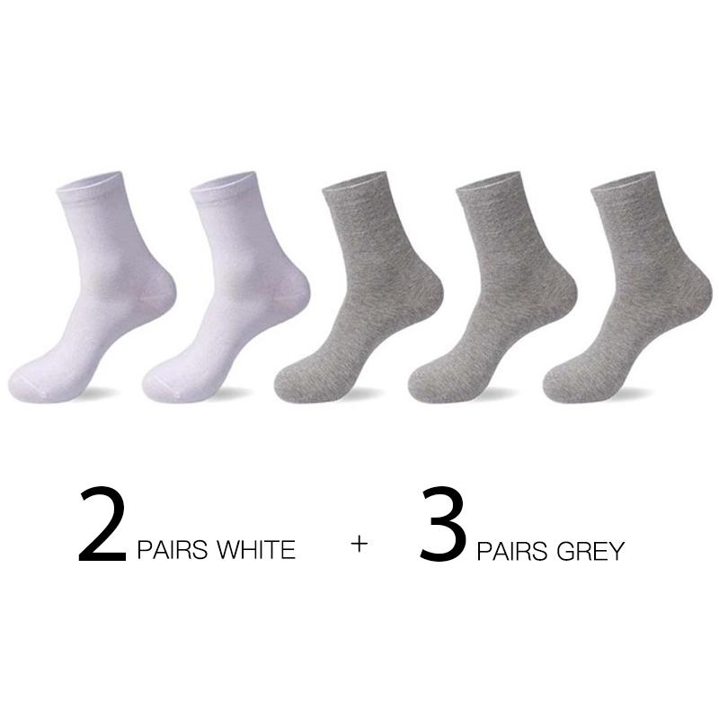 HSS 5 Pairs High Quality Casual Men's Business Socks For Men Cotton Autumn Winter Black White Socks