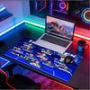 Custom Name Personalized Chelsea F.C Pattern Mousepad, Laptop PC Desk Mat, Decorative Desk Mat for Home Keyboard Pad Gift