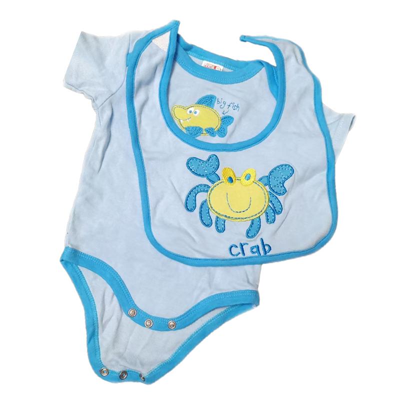 KEIUMI Reborn Baby Boy Doll Clothes Suit 22-23 Inch Bebe Reborn Doll Accessories Cartoon Crab Clothes Sets with Bib+Socks