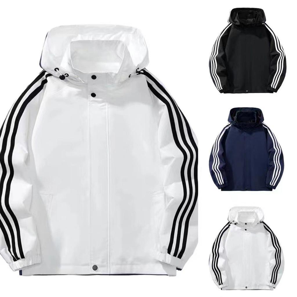 High Street Casual Sports Jacket Men  Patchwork Stripe Fashion Sports Jacket