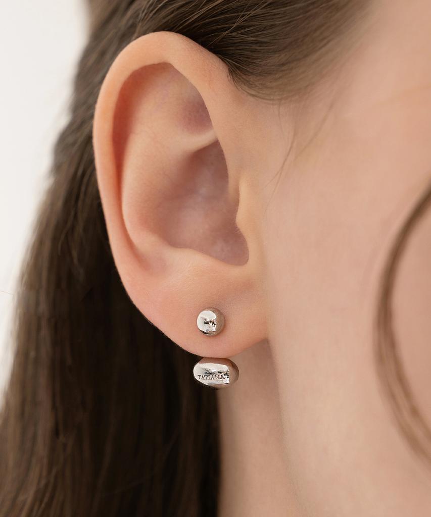 Татьяна Каменные Серьги-Гвоздики Ear Jacket Серьги Ec3299