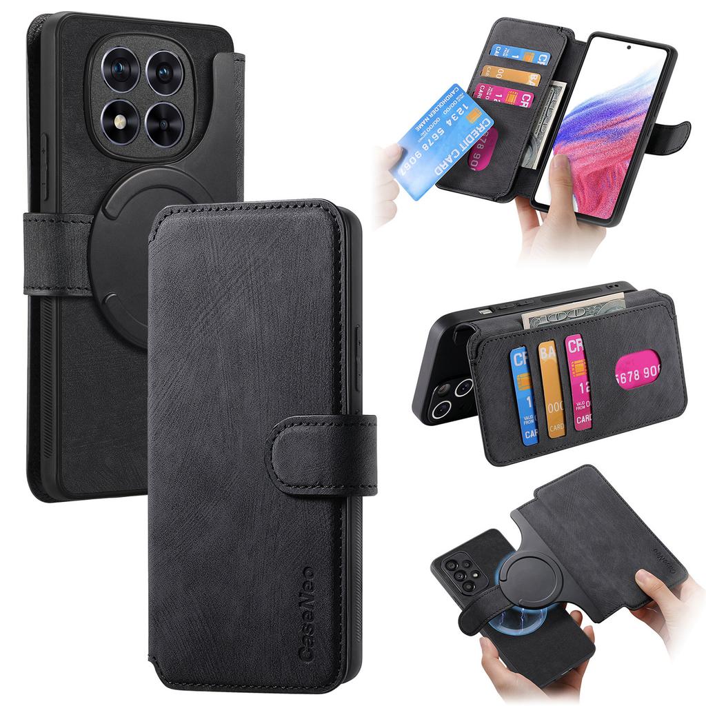 For Xiaomi Redmi Note 14 Pro 5G Magnetic Case CASENEO Detachable Leather Phone Wallet Cover