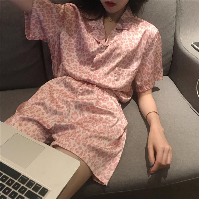 Pajama Set for Women In Summer, Cute Strawberry Print, Sweet Girly Korean Style Casual Design, Soft and Simple Pajamas for Women