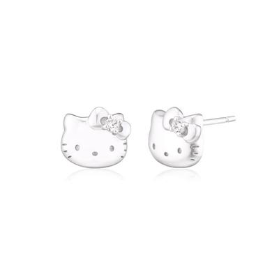 Sanrio Hello Kitty Ювелирные изделия Новая коллекция Сердце Фирменные серебряные серьги Hlse364