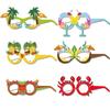 12pcs Party Glasses Funny Hawaiian 4th of July Paper Eyeglasses Tropical Fancy Party Photo Booth Props Decoration For Kids and Adults Party Supplies