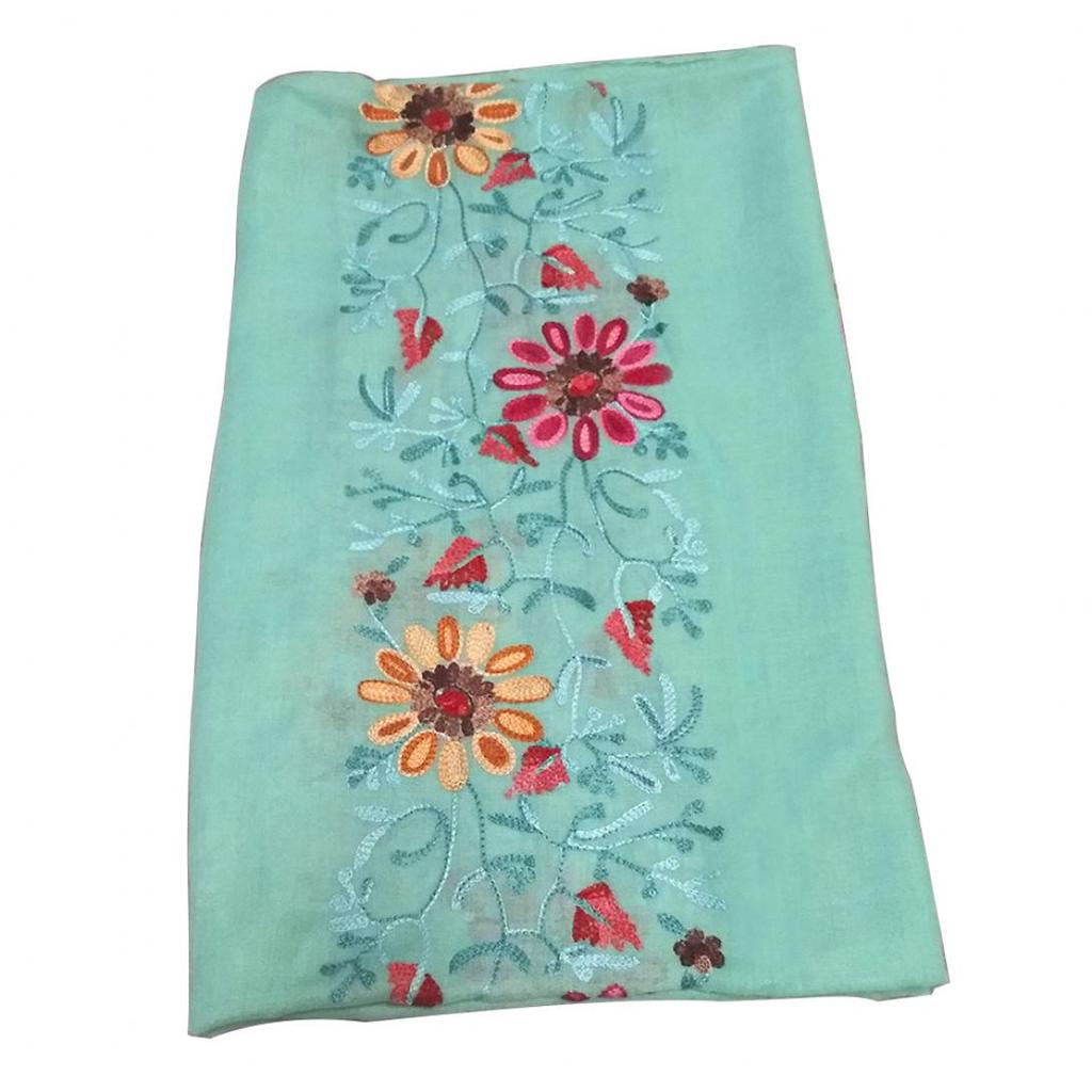 Embroidered Flower Scarf Cotton Women Long Wrap Bandana Scarves Girl Shawl Gift