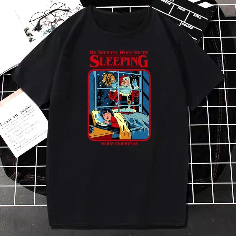 Футболка из хлопковой ткани с жутким графическим принтом унисекс и унисекс