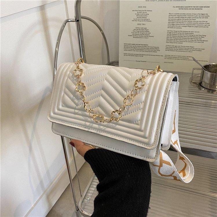 Модная ромбовидная вышивка нитью, маленькая квадратная сумка через плечо, сумка-мессенджер, новинка 2025 года, однотонная, с тиснением, однотонная, портативная женская сумка