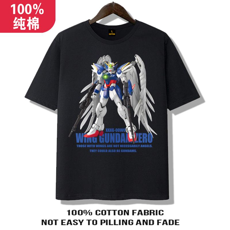 Одежда Gundam Мужская 2025 Лето Новая Хлопок Детская Машина Меха Мобильный Солдат Gundam Футболка с коротким рукавом