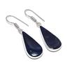 Натуральный камень содалит 925 стерлинговое серебро ювелирные серьги 1,65" U3b97