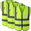 Waistcoat Washable Security Safety Stripes With Pockets High Visibility Safety Vest Reflective