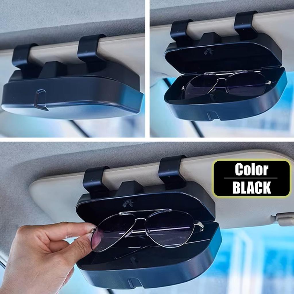 NOELAMOUR Sunglasses Sunglasses Eyeglasses Car Sun Eyeglass Storage Box Case, Holder, Holder, Visor, Case, (Beige)